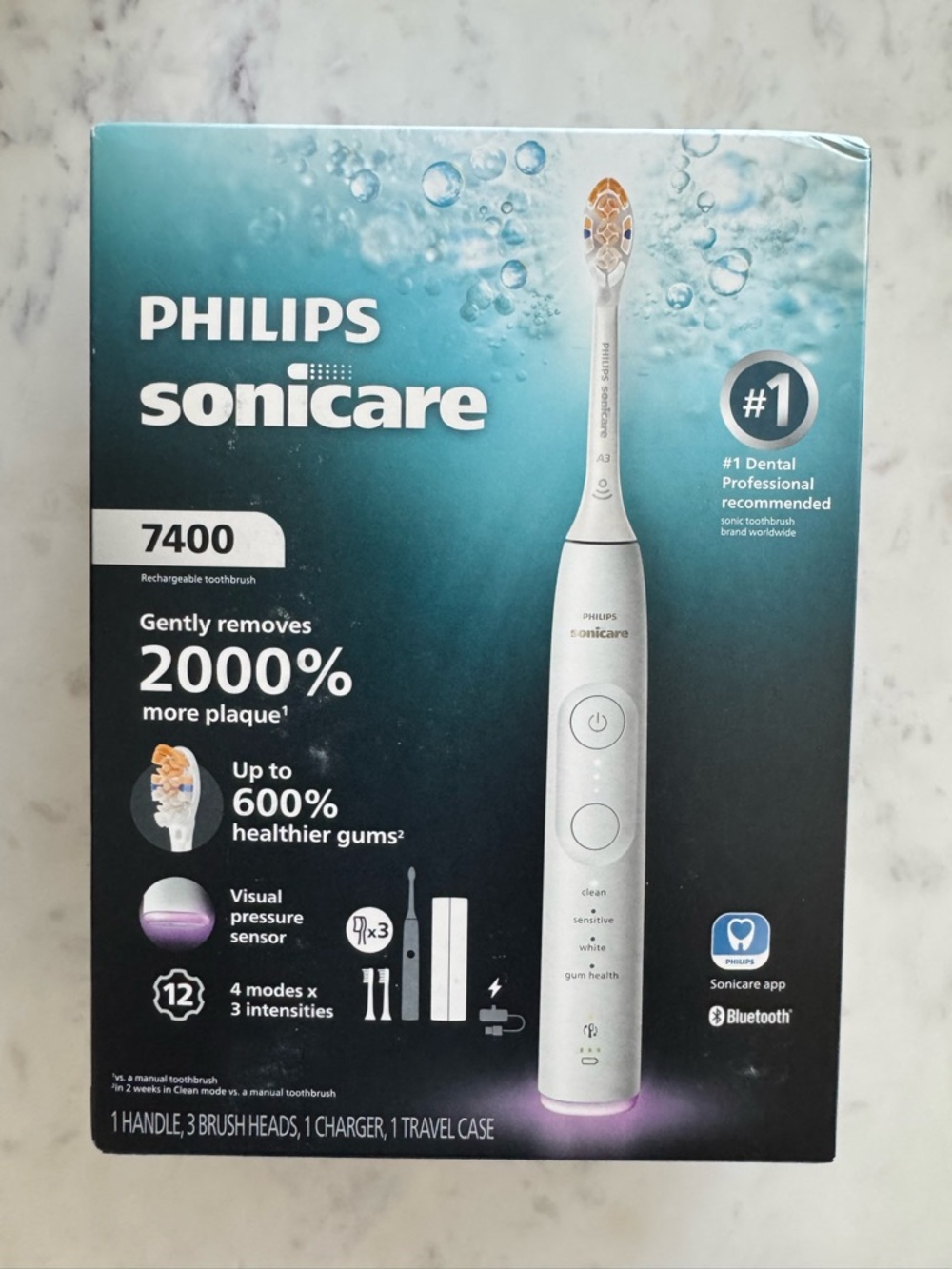 Philips Sonicare 7400 Electric Toothbrush White NEW sealed
